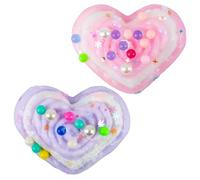 AYNKH 2PCS Giocattoli Squishy Cuore,Mochi Fufu Squishy Carino,Mini Cuore Crema Giocattoli Antistress,Giocattoli Sensoriali Cuore,Taba Giocattoli Squishy Regali Bambini Adulti San Valentino(Rosa,Viola)