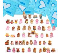AYNKH 35 delfini acquatici, delfino d'acqua illuminati, animali in resina, piccola borsa cieca, statuetta in resina Capybara, mini giocattoli Kapybara, mini giocattoli da scrivania, regali Kapybara