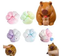 AYNKH 6 mini zampette di gatto, Kapybara Squishy, Taba Squishy Toys, Fufu Squishy Toys, Stress Relief, Kids, Adulti, Christmas, Bambini, Gifts