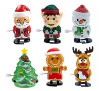 AYNKH 6 pezzi giocattoli di Natale, pupazzo di neve, pan di zenzero, albero di Natale, Babbo Natale, alce, elfo, regalo di festa di Natale per i bambini