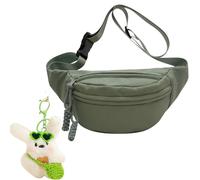 AYNKH Borsa a Tracolla Pendente Bambola Banana in Tessuto Oxford, Piccola Borsa Crociata Petto, Banana Sportiva Uomo e Donna, Adatto per Viaggi All'Aperto, Corsa a Piedi, Scuola (Verde)