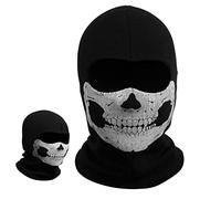 AYNKH Maschera Balaclava Teschio Ghost Maschera di Call of Duty Maschera Nera Viso Intero Passamontagna Bici Skateboard Sci Cosplay Costume Taglia Unica