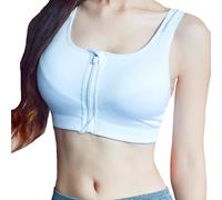 AYNKH Reggiseno sportivo da donna ad alto impatto, con zip frontale, comodo reggiseno di supporto, senza fili, senza cuciture, imbottito, incrociato, per yoga, allenamento, fitness, palestra, sport