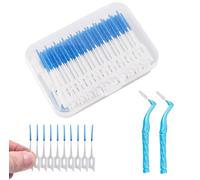 AYNKH Spazzole interdentali (200 + 2 pezzi) filo interdentale stick, in silicone a doppio uso spazzolino dentale filo interdentale bastoncini, spazzola per lacune parentesi, strumento portatile per la