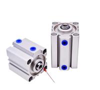 AYNRJKKX Cilindro Pneumatico Compatto a Doppia Azione con Filettatura Femmina e Magnete -S Cilindro Sottile SDA12 SDA16 Corsa 5-100 mm 1 pz(Stroke 80mm,Bore 12mm)