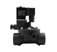 AYNRJKKX Solenoide in plastica pilotata a 2 Vie AC 220 V normalmente Chiusa o Aperta con Interruttore Manuale e valvola dell'Acqua di Regolazione del Flusso(NPT-DC 12V-Open)