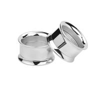 Ayoiow 2 Pezzi 10mm Flesh Tunnel Dilatatore; Argento Dilatatori Lobo in Acciaio Argento Cerchio