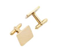 Ayoiow Gemelli Polso Uomo Titanio Gemelli Uomo Dorati Quadrato Spazzolato Gemelli