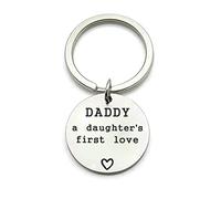 Ayoiow Portachiavi da donna con incisione Daddy A Daughter's First Love, in acciaio inox