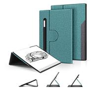 Ayotu Custodia a libro per tablet Remarkable 2 Paper da 10,3 pollici 2020, in tessuto Premuin Smart Cover con supporto girevole a 360 gradi e tasca per pennino, solo per Remarkable 2, grigio e verde