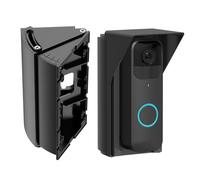 Ayotu Supporto regolabile da 30 a 60 gradi per videocitofono / 2/3 / 4 con tappo impermeabile, staffa di montaggio angolare cuneo con vite antiscivolo (non include campanello), 1 confezione nera