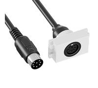 AYPOHU DIN 8Pin Cable DIN 8Pin Female to Male Adapter Wall Panel for Music Signals Music Panel Connectors