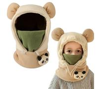 AYPOW Bambino Passamontagna da Neve, Passamontagna Invernale in Pile Termico Bambini, Balaclava Maschera da Sci Antivento, Cappello Caldo Cappuccio con Scaldacollo Ciclismo per Ragazzi Ragazze