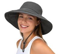 AYPOW Donna Cappello da Sole con Tesa Larga, Protezione UV Traspirante Cappello Pescatore, Impermeabile Rapida Asciugatura Estivi Cappellini da Spiaggia per Escursionismo Campeggio Giardinaggio
