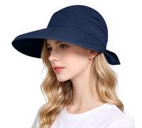 AYPOW Donna Cappello da Sole con Visiera, Tesa Larga Protezione UV Estivo Cappello da Spiaggia, Regolabile Traspirante Cappellino a Secchiello per All'aperto Tennis Viaggi Escursionismo Giardinaggio
