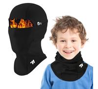 AYPOW Passamontagna Balaclava Invernale in Pile Termico, Multifunzione Antivento Maschera da Sci Ciclismo Caldo Cappello Sottocasco Berretti Cappuccio con Scaldacollo Bici 6-12 Anni Ragazzi Ragazze