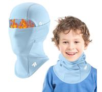 AYPOW Passamontagna Balaclava Invernale in Pile Termico, Multifunzione Antivento Maschera da Sci Ciclismo Caldo Cappello Sottocasco Berretti Cappuccio con Scaldacollo Bici 6-12 Anni Ragazzi Ragazze