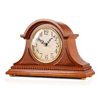 AYRELY® Orologio da tavolo a forma di nonno con suoneria ora/quarto d'ora, elegante cornice in legno, orologio da tavolo a batteria, orologio da camino vintage per soggiorno o decorazione della casa