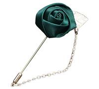 Ayrsjcl 3pcs Spilla Retrò Elegante Rosa Fiore Con Catena Attiuso a Mano Corsage Collar Pin Boutonniere Pin Clip Pendant Regalo Colore Casuale