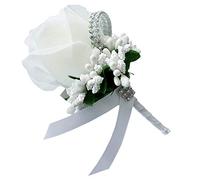 Ayrsj outiners Artigianali Con Spillo Per Lo Sposo Groomsmen Bride Fiore Artificiale Decorazioni Di Nozze Per Gli Uomini Donne