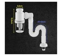 AYRTEGI VNJUGF Tubo di Scarico del lavandino, Tubo di Lancio, Tubo Deodorante for Bagno, Filtro Anti-Blocco for fognatura, Accessori for la Cucina e for Il lavabo. wanglan(White-1Pcs)