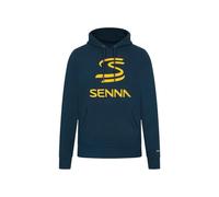 Ayrton Senna Felpa con Cappuccio Uomo F1 Logo S, blu, L