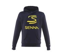 Ayrton Senna Felpa Hoodie doppia S Navy