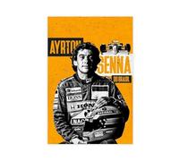 Ayrton Senna - Poster artistico con ritratto di Formula 1 F1 con autista classico di auto da corsa vintage, regalo per la stanza dei ragazzi, 8 poster su tela, decorazione artistica da parete per
