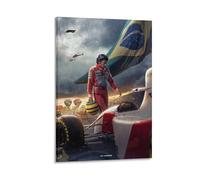 Ayrton-Senna Poster di celebrità di Formula Uno Motosport F1 (105), decorazione per la casa, poster da appendere alla parete, poster decorativo 60 x 90 cm