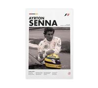 Ayrton Senna Poster moderno da parete, decorazione per camera da letto Formula 1, ufficio minimale, decorazione per la casa, soggiorno, dormitorio, appassionati di auto, stampa artistica da parete per