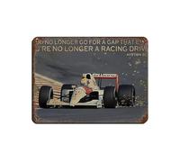 Ayrton Senna - Poster retrò in metallo con scritta "Legendary F1", decorazione da parete per bar, grotta, bar, famiglia, garage, 30 x 40 cm