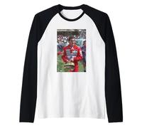 Ayrton Senna Racing Driver al GP di Gran Bretagna Silverstone 1989 Maglia con Maniche Raglan