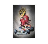 Ayrton Senna Racing Driver Estetica Poster su tela stampa ad alta definizione per casa ufficio Wall Art Deco 60 x 90 cm stile