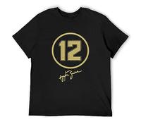 Ayrton Senna T Shirt Senna 12 T-Shirt Awesome Casual Tee Shirt Graphic Male 100 Short Sleeve Oversize T-Shirt Black XXL