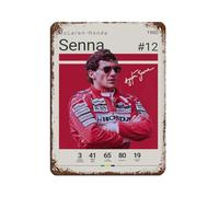 Ayrton Senna - Targa in metallo vintage, decorazione artistica da parete per pub, club, caffetteria, bar, casa, decorazione artistica da parete retrò, 30 x 40 cm