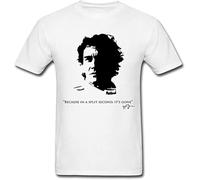 Ayrton Senna Tribute Formula 1 2019 KingDeng - Maglietta da uomo divertente, colore: bianco, Nero , M