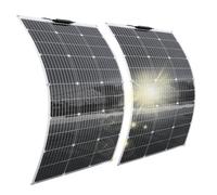 Aysolar 200W 12V Pannello Solare Flessibile (2PC 100W) Monocristallino Pannelli Fotovoltaico per Camper, Barche, Roulotte, Furgoni,Batterie 12V/24V e Altre Superfici Irregolari