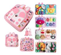 AYSOW Busy Board Libro Montessori Interattivo 1 Anno,Quiet Book Sensoriale Educativo Giochi Libro,Giochi da Viaggio per Bambini,Pannello di Feltro attività, Regalo Bambini 1 2 3 4 5 6 Anni