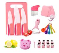 AYSOW Coltelli da Cucina per Bambini, Coltello da Frutta in Plastica Coltelli Coltello Bambini Montessori 24 pezzi,Regalo di Natale o di compleanno perfetto per Set Coltelli da Cucina ai 3 anni
