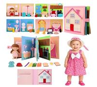 AYSOW Libro Sensoriale Montessori,Libro in feltro 3D per Bambini 1-6 Anni,Gioco Educativo per Sviluppare Fantasia e Manualità,Ideale per Viaggi e Regali (GIRLS)