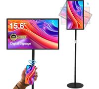 AYSTekMann 15,6 '' Digital Signage Display LCD Interattivo Interno Touch Screen Pubblicità Commerciale Chiosco Smart Video Media Player Ultra Sottile 5G WiFi All in One 4GB+64GB Android 11 Capacitivo