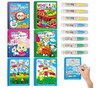 AYSYR 7 pennarelli magici ad acqua, libro da colorare ad acqua, convenienza, libro da colorare ad acqua, promuove la creatività dei bambini, libro da colorare riutilizzabile, Magic Water Colouring