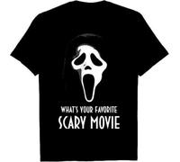 AYTAPUGE Ghostface What's Your Favorite Scary Movie Halloween T-Shirt Best Price!! Black S