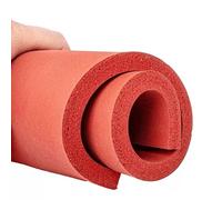 AYTOSH Foglio di Gommapiuma in Spugna di Silicone Resistente al Calore Rosso, Striscia di Tenuta in Schiuma per Hardware per Il Miglioramento della Casa (Size : 500x500x3mm)