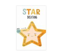 AYTREDF Poster su tela a forma di stella, con angolo di consapevolezza che respira calma, consulente per la salute mentale, per ufficio, camera da letto, regalo, dimensione: 60 x 90 cm