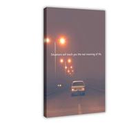 AYTREDF Poster su tela con citazioni motivazionali Situations Will Teach You The Real Meaning of Life, decorazione per camera da letto, ufficio, camera da letto, regalo, 50 x 75 cm