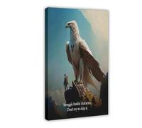 AYTREDF Poster su tela con scritta in inglese "Struggle Builds Character Don't Try to Skip It" (lingua italiana non garantita), decorazione per camera da letto, ufficio, camera da letto, regalo, 20 x