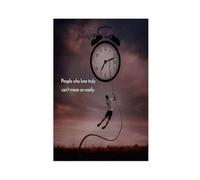 AYTREDF Poster su tela con scritta "People Who Love Truly Can't Move on easily Wisdom of Life Philosophy", decorazione artistica da parete per soggiorno e camera da letto, 60 x 90 cm