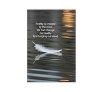 AYTREDF Poster su tela con scritta "Reality Can Be Changed by Yourself", motivazionale filosofia, decorazione artistica da parete, per soggiorno, camera da letto, 20 x 30 cm