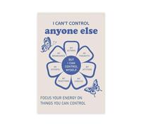 AYTREDF Poster su tela con scritta "Things I Can Control", decorazione per ufficio, camera da letto, decorazione per ufficio, camera da letto, regalo, 30 x 45 cm